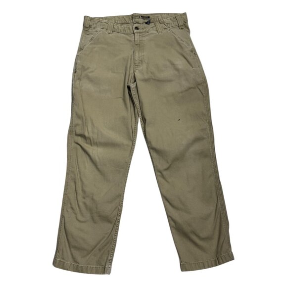 CARHARTT Rugged Flex Canvas Work Designer Casual Pants Mens 34x30 - Picture 2 of 6